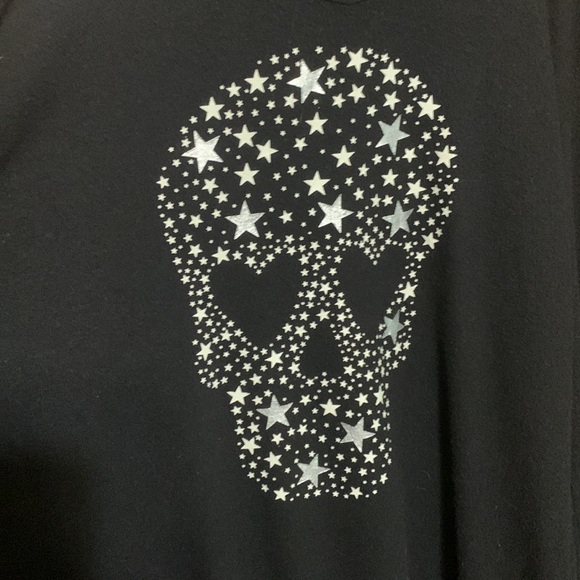 NO BOUNDARIES- Skeleton Black Long sleeve Shirt/ Open shoulder - Picture 3 of 9